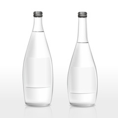 glass bottle with blank label