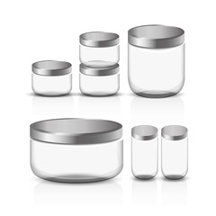 empty glass jar set