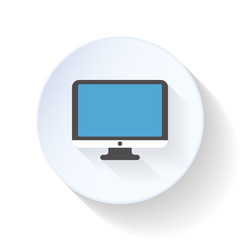 Computer display flat icon