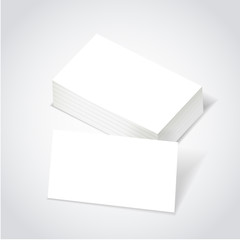 stack of blank business card