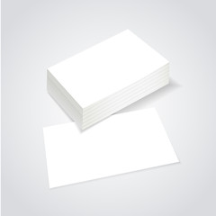 stack of blank business card
