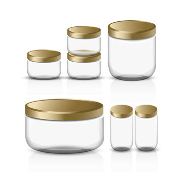 empty glass jar set