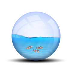 Poisson dans bulle A