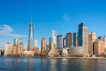 Fototapeta na wymiar Panorama of downtown Manhattan