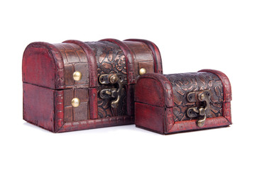 Two chests isolated on the white