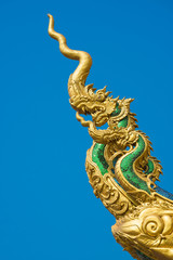 Fototapeta na wymiar Sculpture dragon at Wat Sri Pan Ton,Muang Nan,Thailand