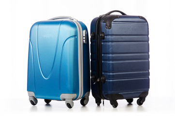 Travel concept with luggage suitacase isolated on white