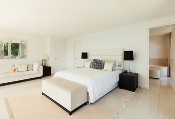 Modern bedroom, interior design