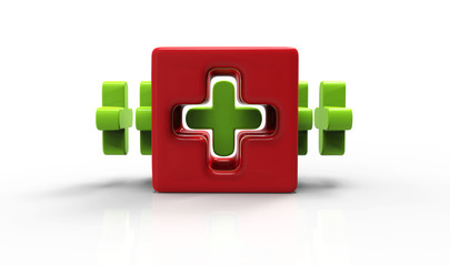 Obraz premium Medizinwürfel Rot-Grün 2