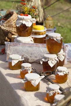 Exhibition sale of natural honey