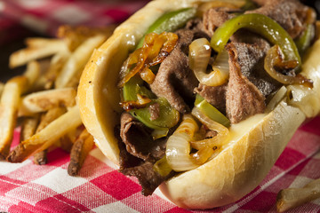 Homemade Philly Cheesesteak Sandwich © Brent Hofacker
