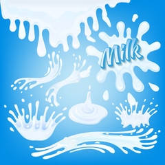 Milk splashes set