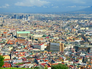 Fototapeta na wymiar City of Naples View from above , Italy