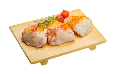 Raw chicken thigh