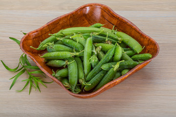 Green fresh peas