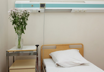 Bed in a hospital