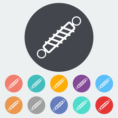 Automobile shock absorber single icon.