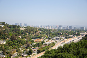 Beautiful view of Los Angeles city