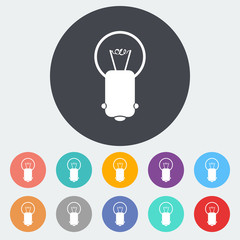 Bulb single icon.