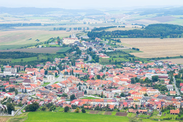 Fototapeta na wymiar Village view from castle
