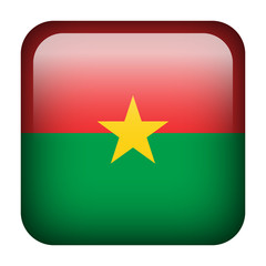 Burkina Faso square flag button