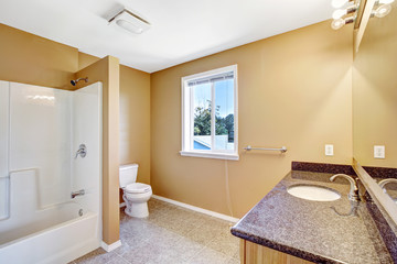 Bathroom interior in empty house
