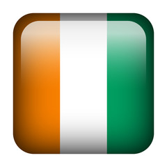Ivory Coast square flag button
