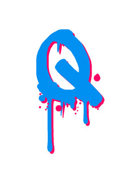 Q Graffiti Tropfen Farbklex Spray