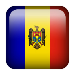 Moldova square flag button