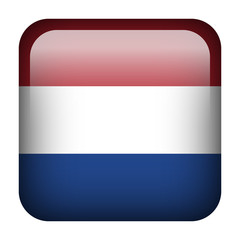 The Netherlands square flag button