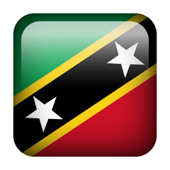 Saint Kitts and Nevis square flag button