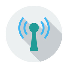 Wireless single flat icon