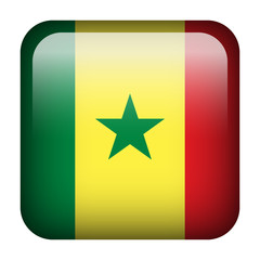 Senegal square flag button