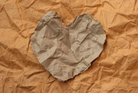 Torn paper heart