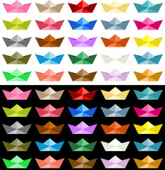 Colored Origami Boat