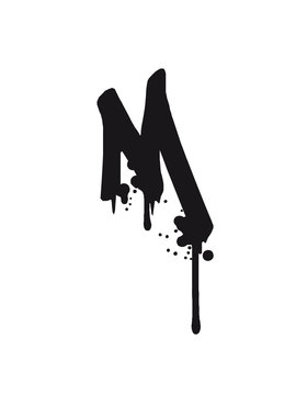 M Graffiti Tropfen Farbklex Spray