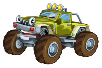 Cartoon car - off road vehicle - isolated - illustration © honeyflavour