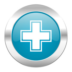 pharmacy internet blue icon