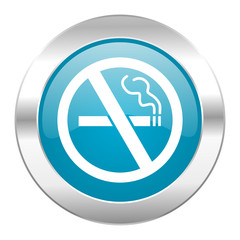 no smoking internet blue icon