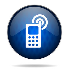 phone internet blue icon