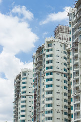 Fototapeta na wymiar real estate condominium business building blue sky