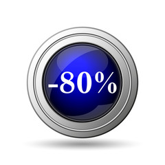 80 percent discount icon