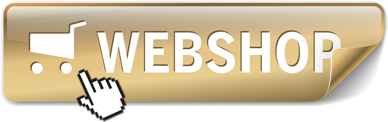 Button golden Webshop Shopping Cart mit Mauszeiger