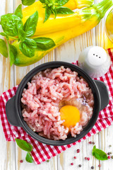 Minced meat with egg