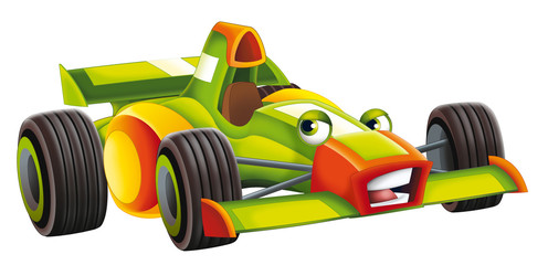 Cartoon sports car racing