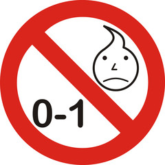 Verbotsschild,  verschluckbare Kleinteile