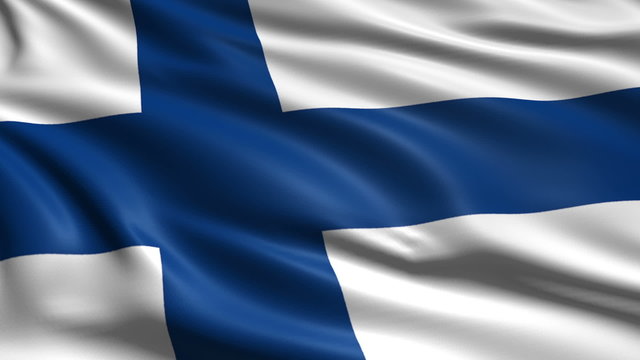 flag of Finland with fabric structure; looping