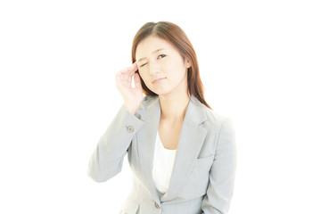 Fototapeta premium 頭痛に悩むＯＬ