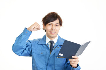 仕事に励む労働者