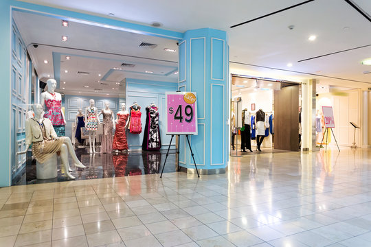 clothes display in the fashion store